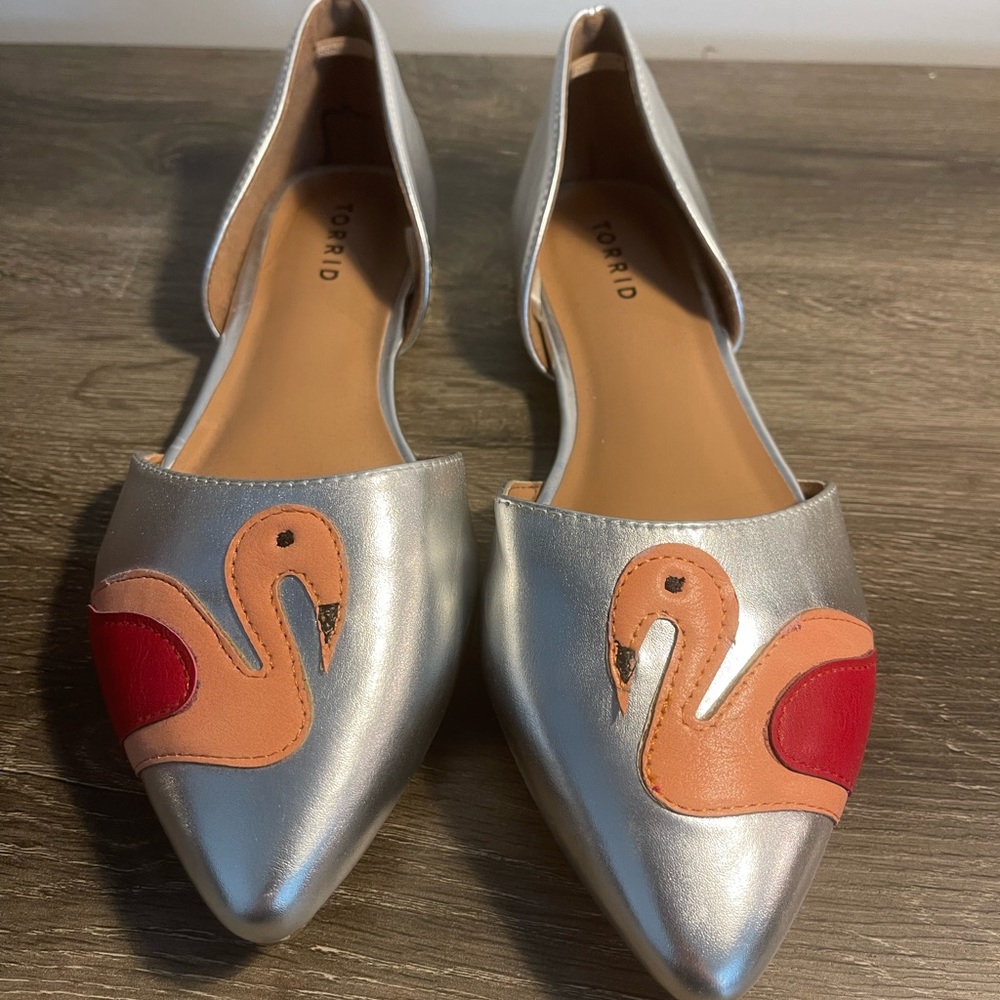 Torrid Silver Flamingo Shoes 10w